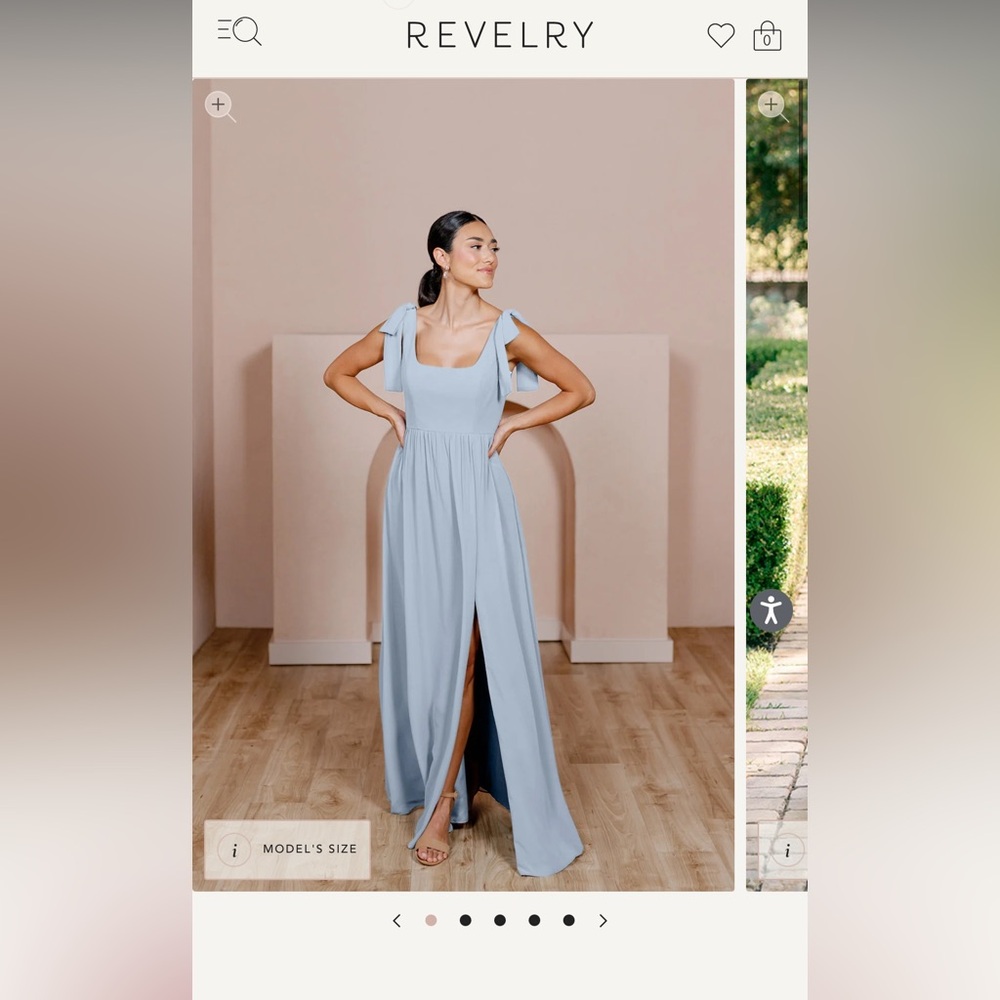 Revelry Bowie Chiffon Dress Sky Blue